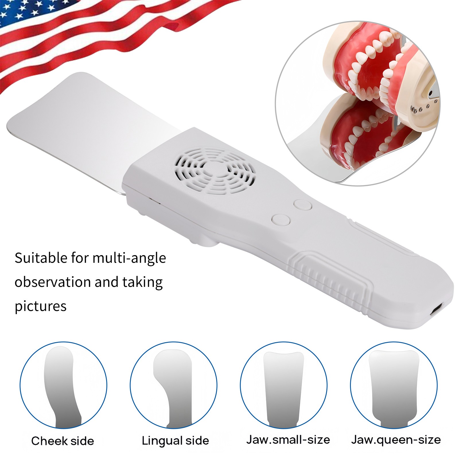 Dental Occlusal Mirror Fog Free LED Intra Oral Photo System 4 Mirror