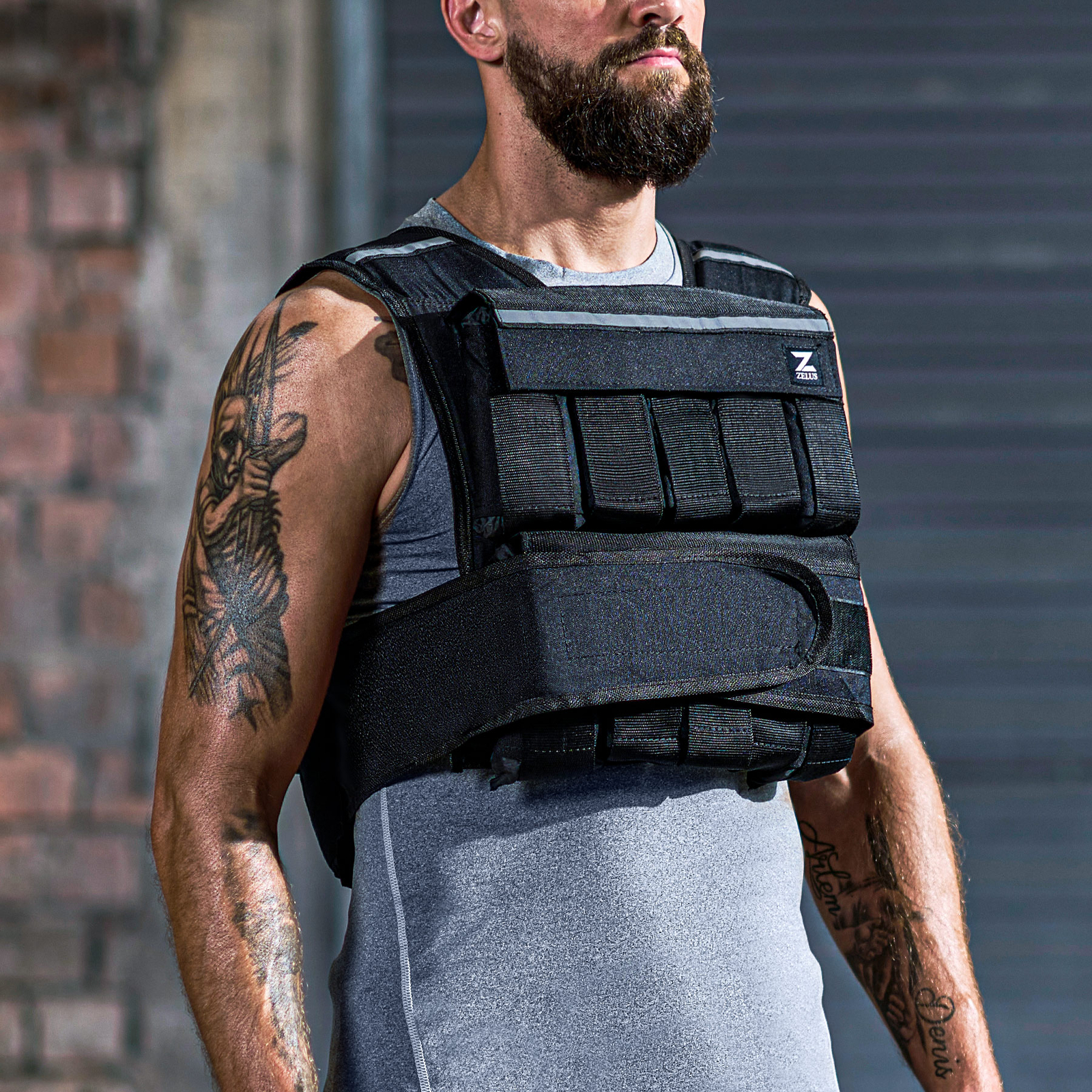 ZELUS 30/60LB Adjustable Weight Vest Weighted Vest for Running Home Gym Workout