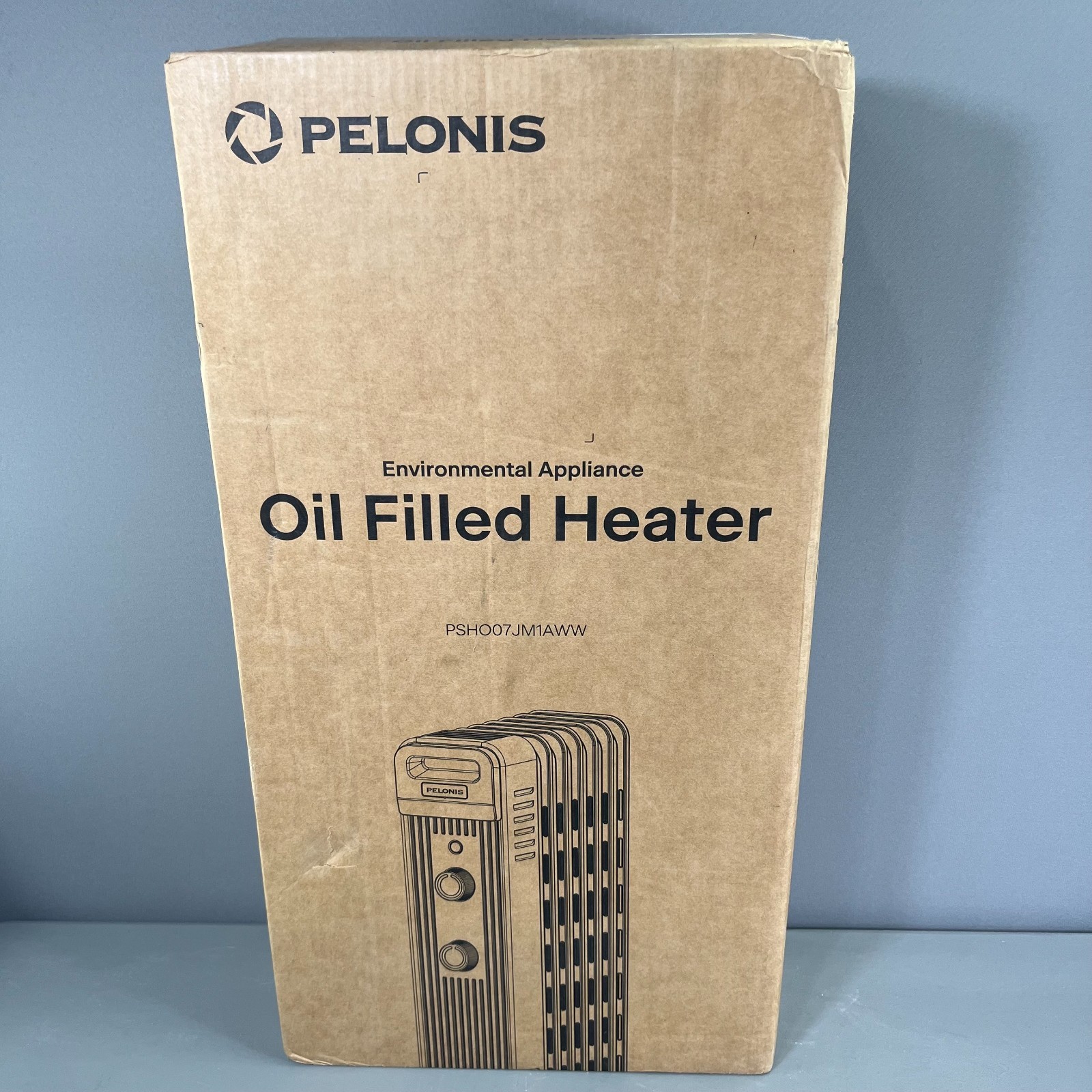 Pelonis PSH007JM1AWW 1500W Oil Filled Radiator Space Heater, White