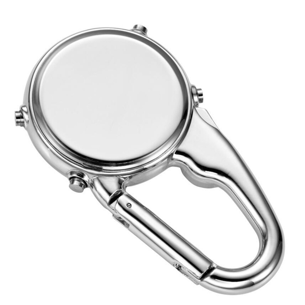 Alloy Luminous Backpack Clip On Band Carabiner Digital Sports Fob Hiking Watch.