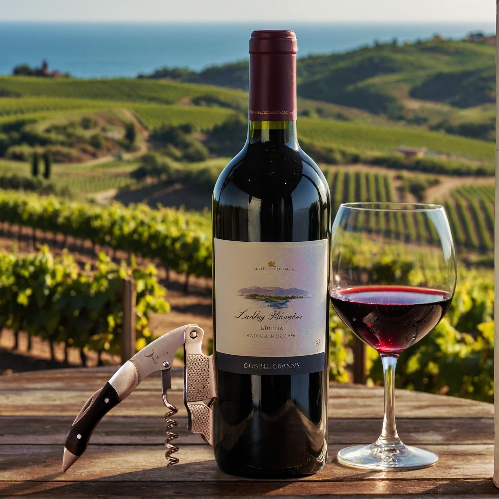 Wino Wine Key! - Professional Sommelier's Corkscrew Small, French Oak