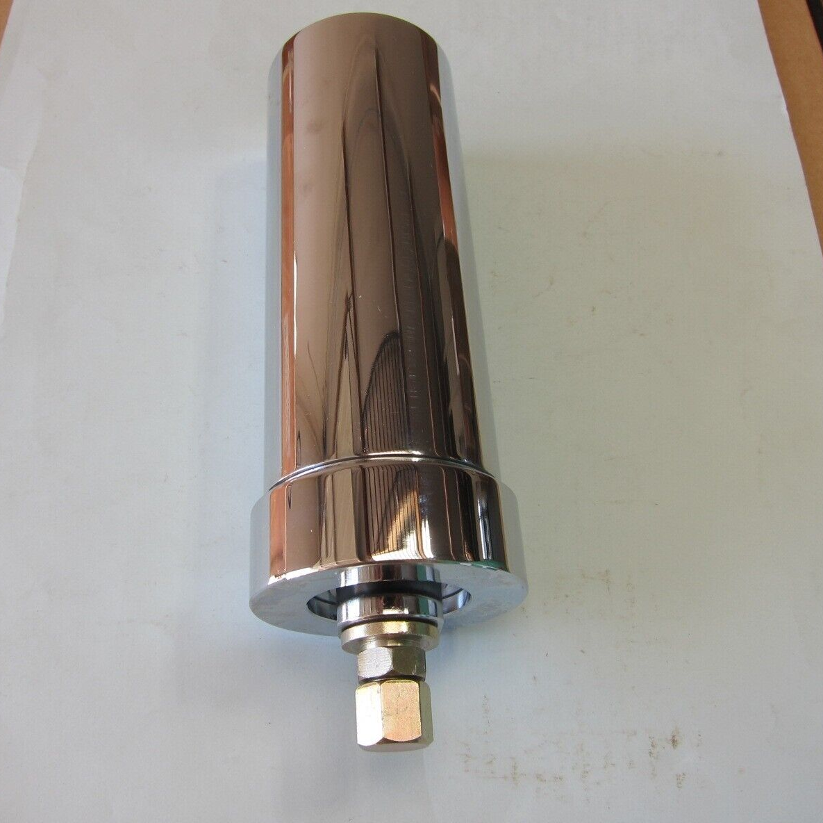 Lowrider Hydraulics accumulator, boss 8 port, pre-charged & adapters, all chrome