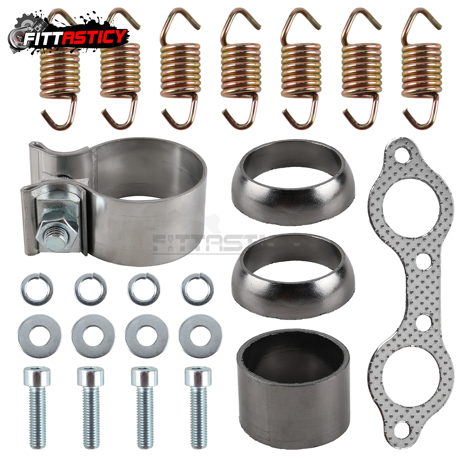 Exhaust Muffler Gasket Seal Spring Rebuild Kit for Polaris Sportsman 600 2003-05