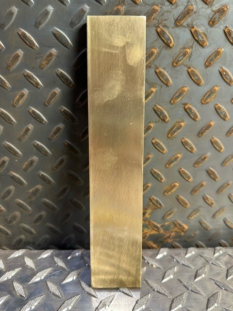 BRASS FLAT BAR 2"x3/8 thick C360 6" long Solid Plate Mill Stock bar #1.5