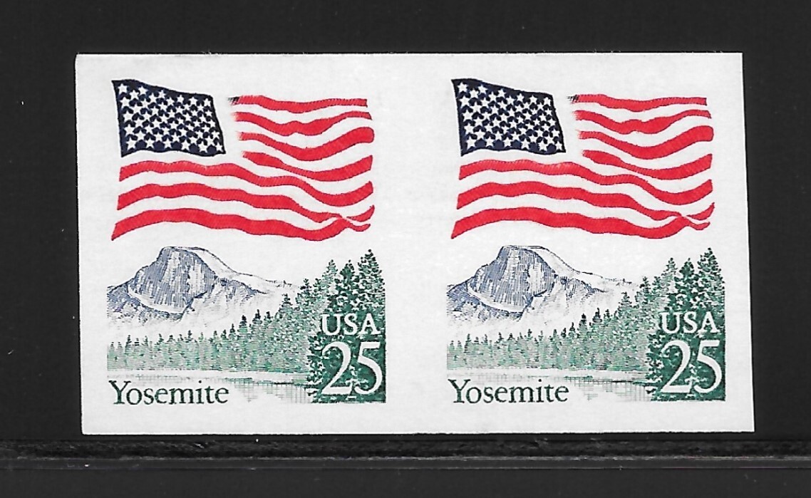 IMPERFORATE ERROR Coil Pair Scott #2280c--MOTTLED Tagging