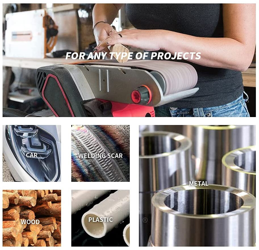 22x Sanding Belts 4 x36 in Sander Belt 6 in PSA Self Adhesive Discs 80-400 Grit