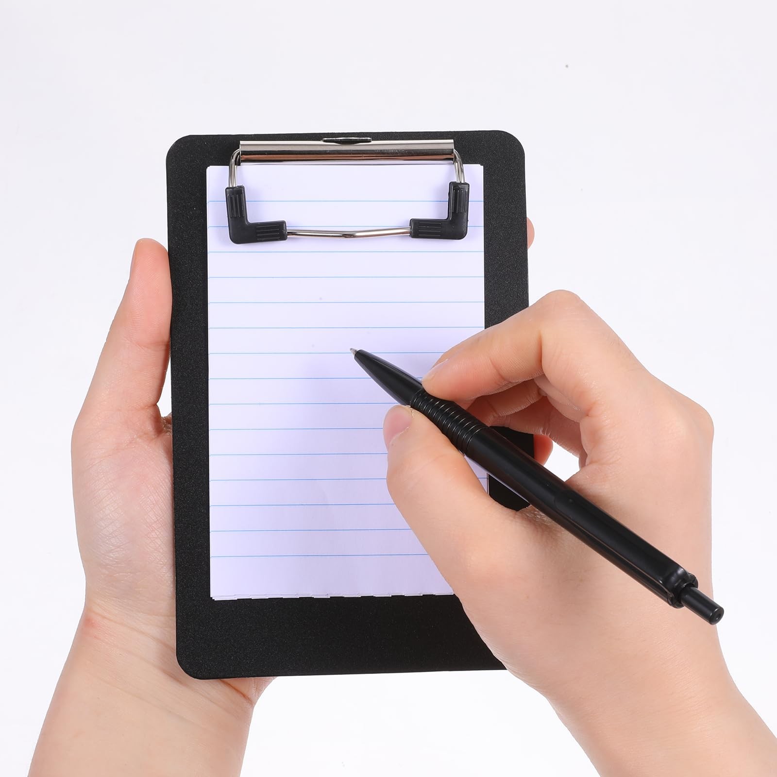 2 Pack Mini Clipboards 4" X 6" Small Clipboards Travel Memo Clipboard Black M...