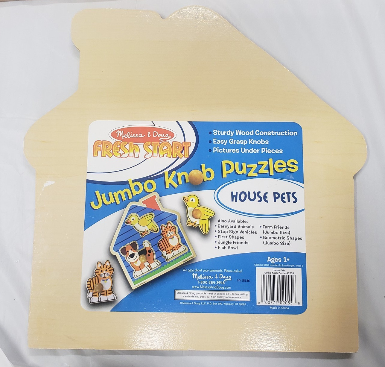 Melissa And Doug Wooden Puzzles, Numbers, Alphabet, farm animals, pets Lot Of 4