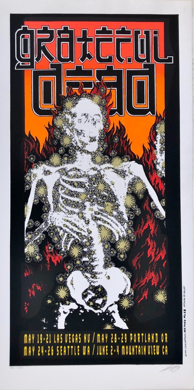 Grateful Dead ~ Spring Tour '95 ~ S/N Ltd. Ed. Silkscreen Poster by Alton Kelley