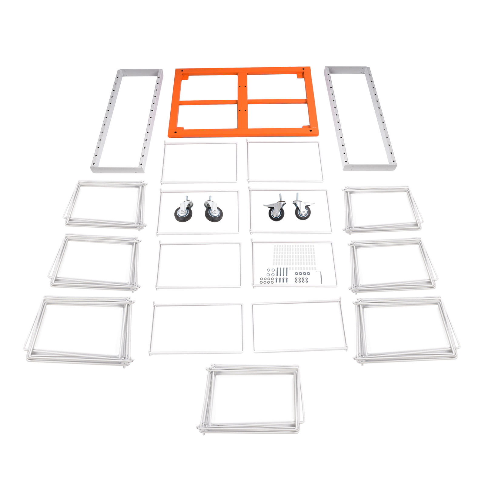 50 shelves Powder Coated Drying Rack 4 Wheels For cabinets/Shelves/Paint Shops