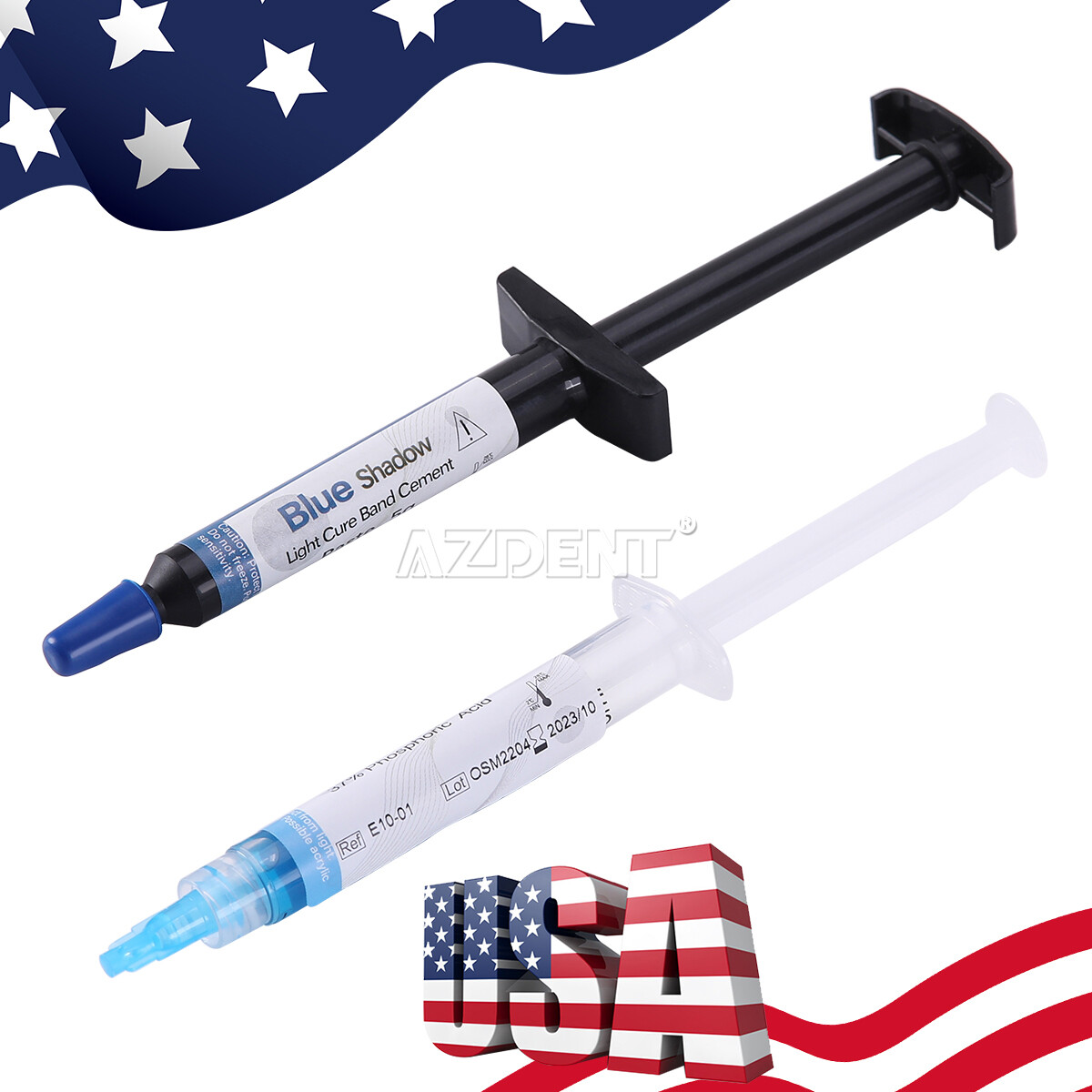 Dental Orthodontic Adhesive Light Cure Band Cement Blue Glue Kit for Brace