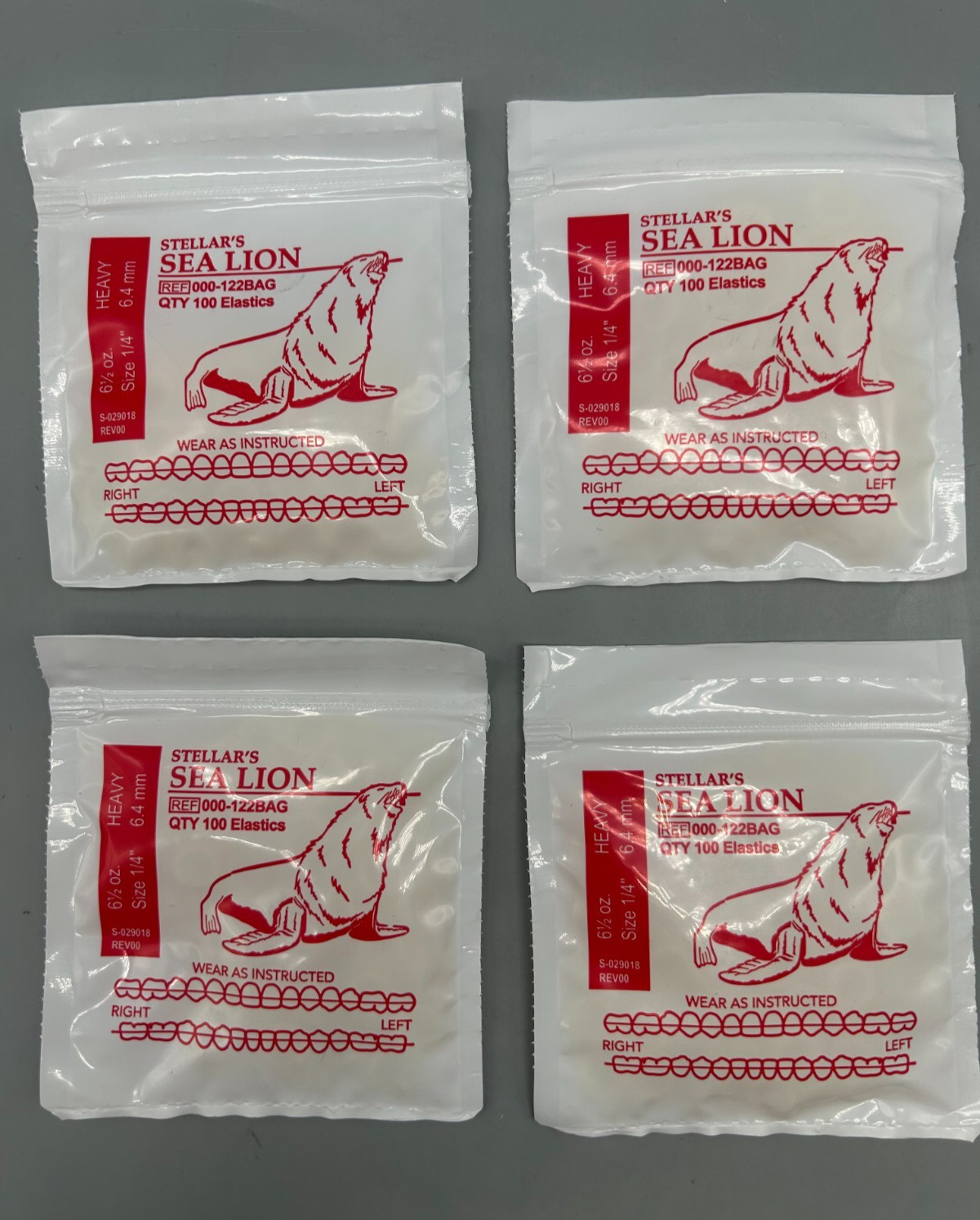 4 Stellar's Sea Lion American Orthodontics Elastics Rubber Bands Braces