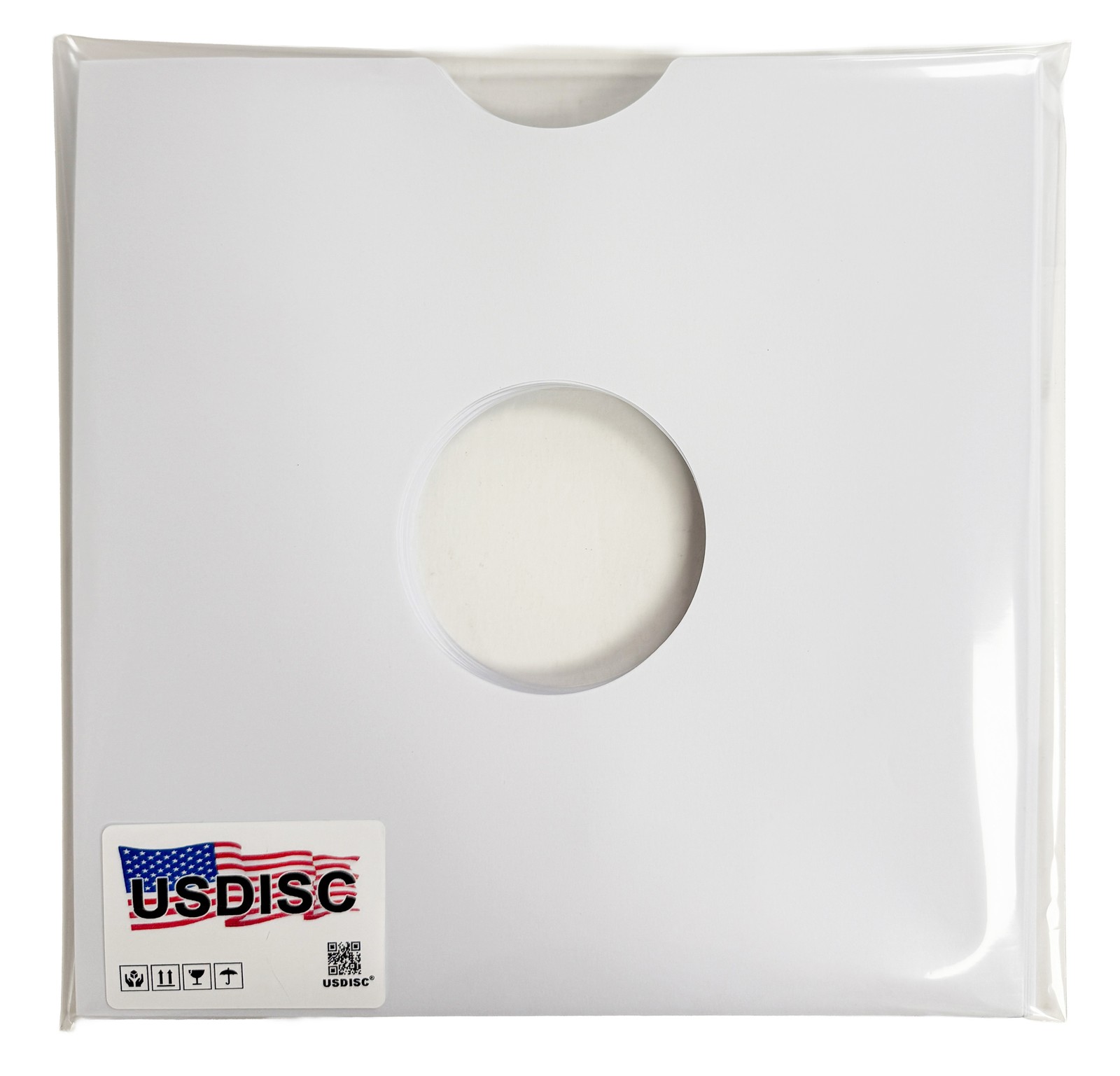 USDISC Record Inner Sleeves 10", Paper, Square Corners (White) Lot