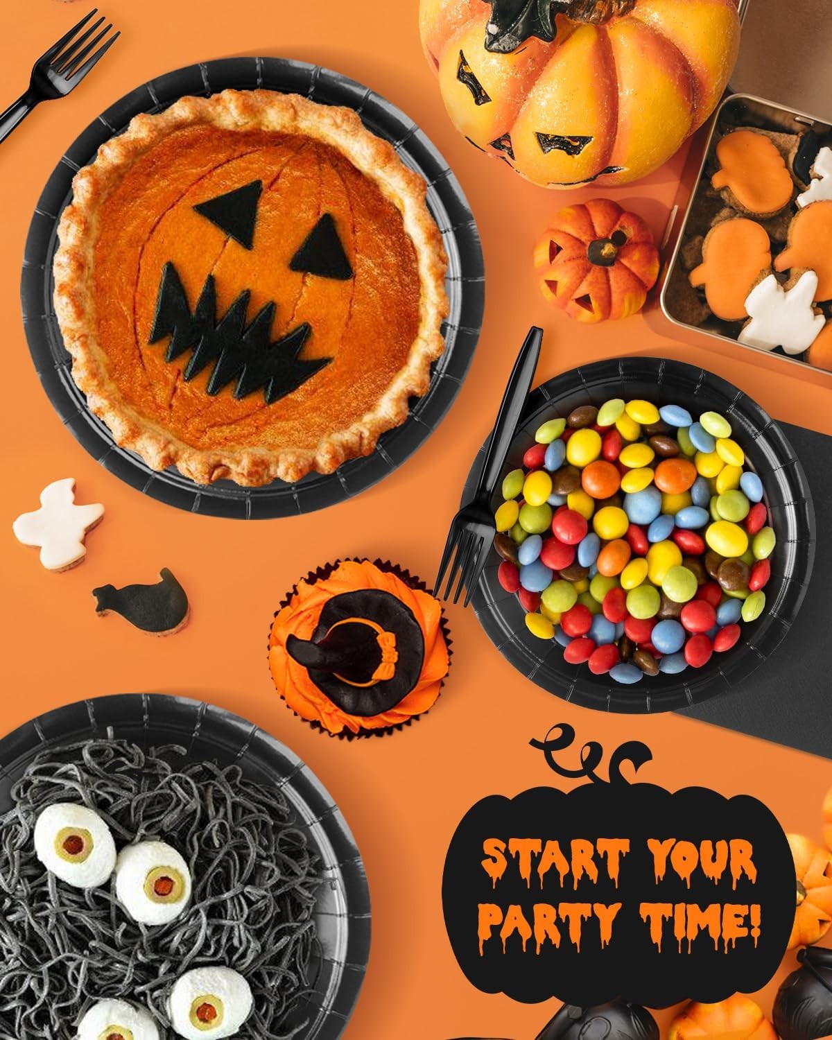 120 Pcs Party Tableware: Plates, Napkins & Forks for All Occasions