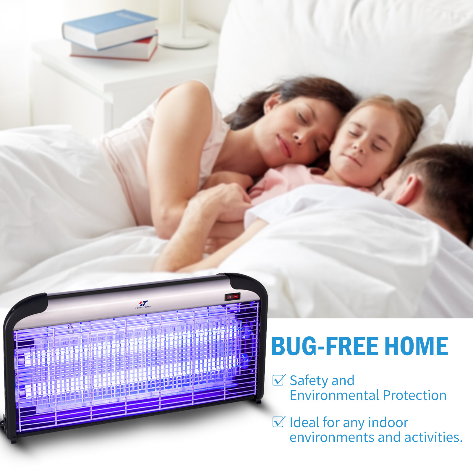 2 Pack 20/30/40W UTube Electronic Mosquito Killers Fly Pest Control Bug Zapper