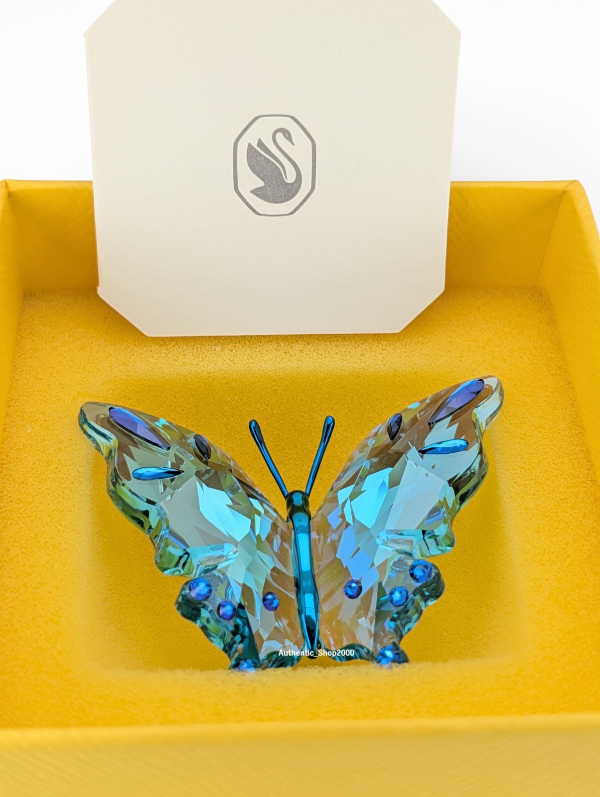 100% Authentic SWAROVSKI Crystal Idyllia Turquoise Butterfly Figurine 5721539