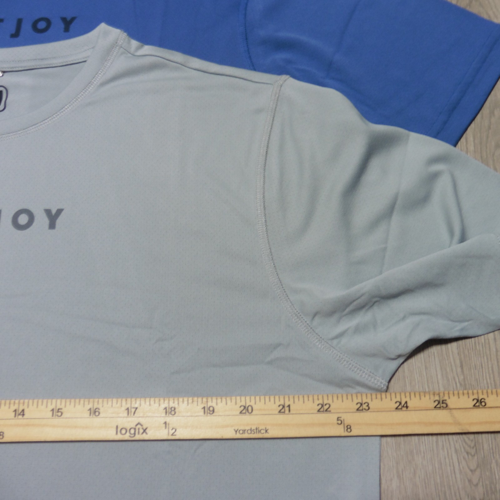 FOOTJOY Mens XL T SHIRT TRAINING WORKOUT GOLF POLYESTER GREY BLUE GREEN