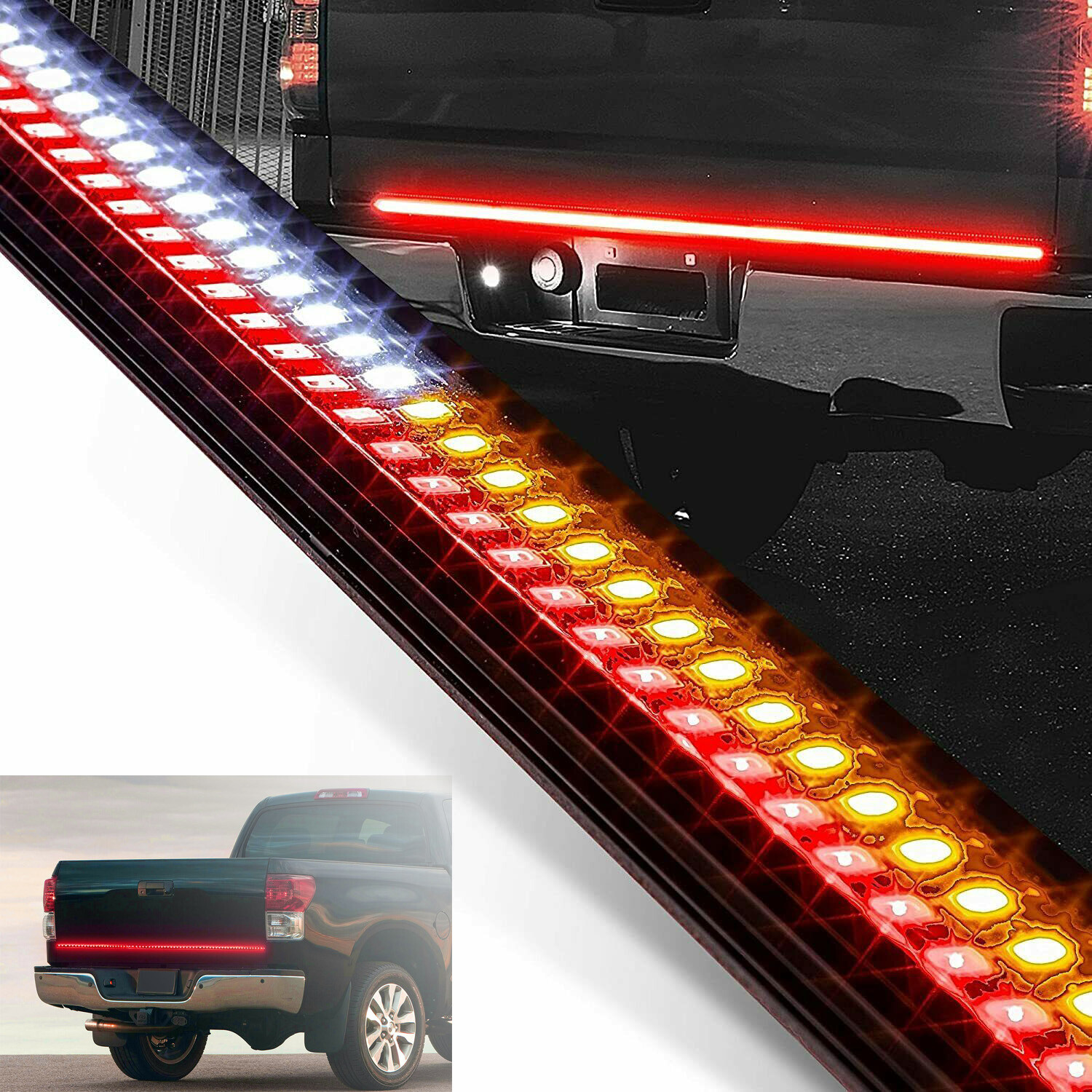 60" LED STRIP TAILGATE LIGHT BAR REVERSE BRAKE SIGNAL FOR CHEVY FORD DODGE TRUCK
