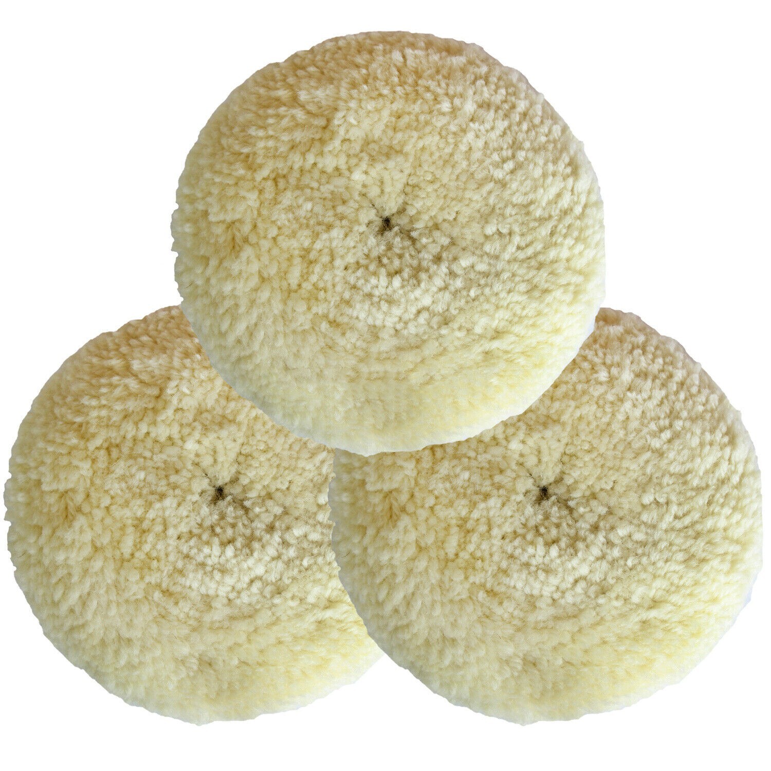 New 5 Inch Hook And Loop 3Pcs Polishing Pads Polishing Wool Buffer For Drill US