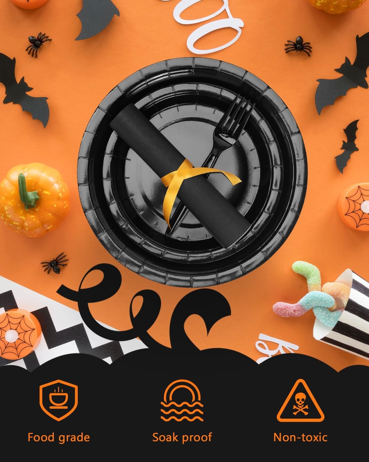 120 Pcs Party Tableware: Plates, Napkins & Forks for All Occasions