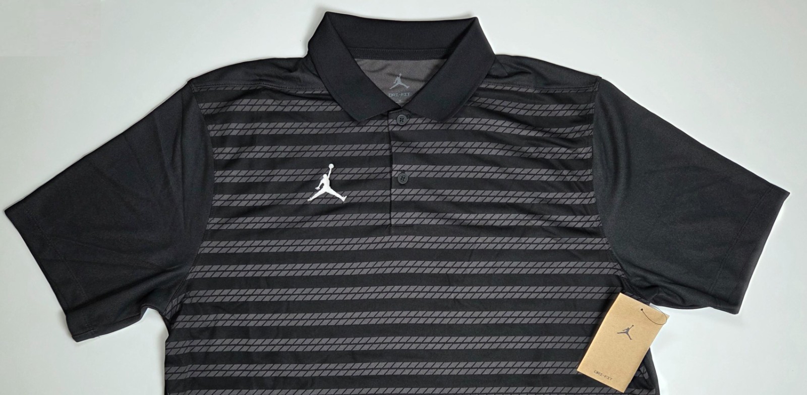 JORDAN DRI-FIT VICTORY COACHES POLO Size XL - BLACK/ANTHRACITE/WHITE FN6924-010