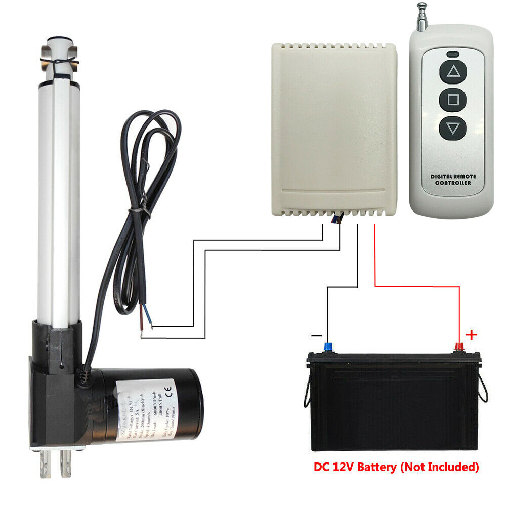 6000N Linear Actuator 4"~40" Stroke DC 12V Electric Motor Heavy Duty