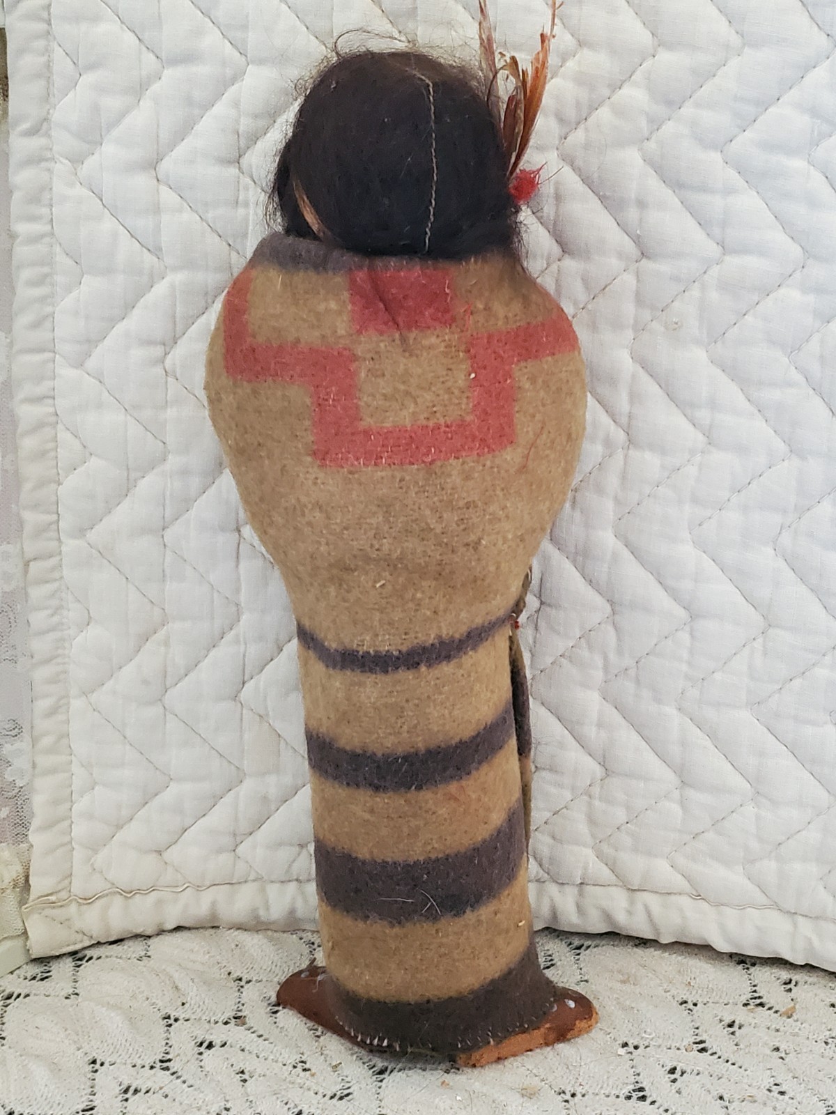 11" Early Mary Frances Woods Native American Indian Skookum Doll 1910-1920s