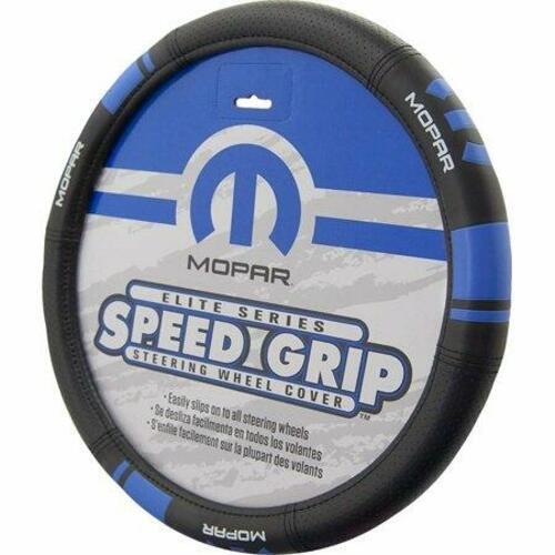 Mopar Blue Logo Synthetic Leather Steering Wheel Cover Car Truck SUV