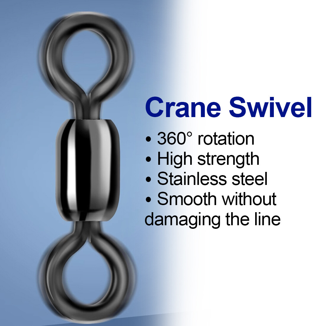 Heavy Crane Swivels 50~200Pcs Swivels Fishing Tackle Fishing Line Hook Connector