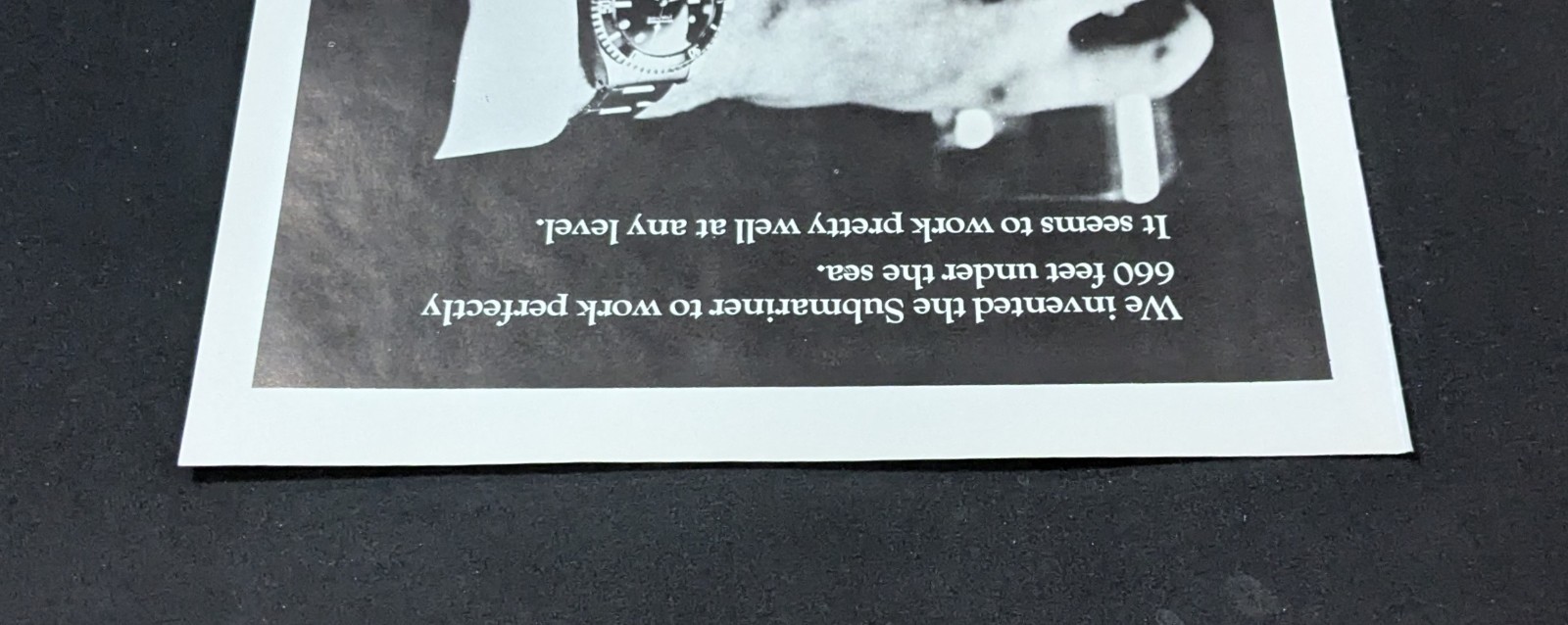 1966 Rolex Submariner 5513 Rare White Border Variation Print Ad 11" x 8.5"