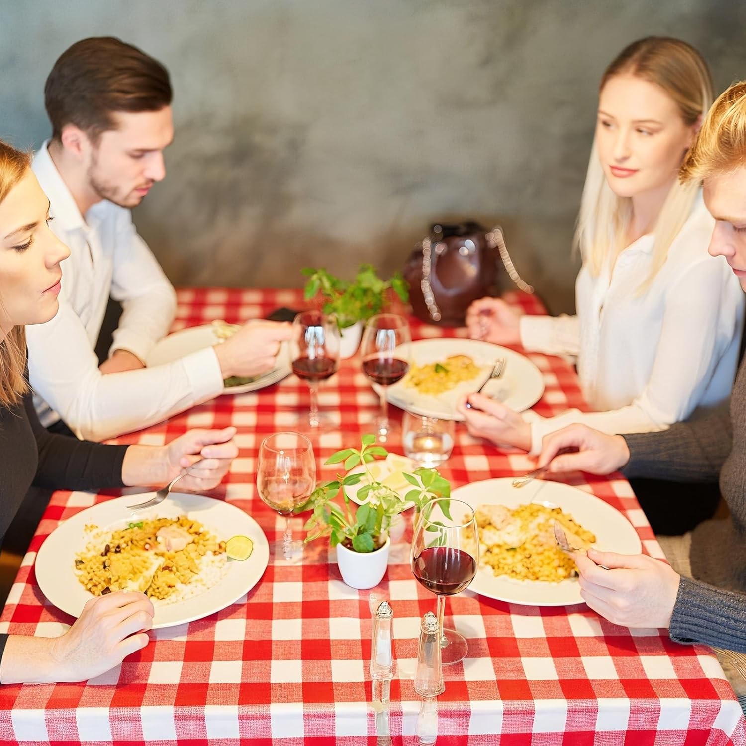 All-in-One Disposable Dinnerware Kit for 40 - Gingham Party Essentials