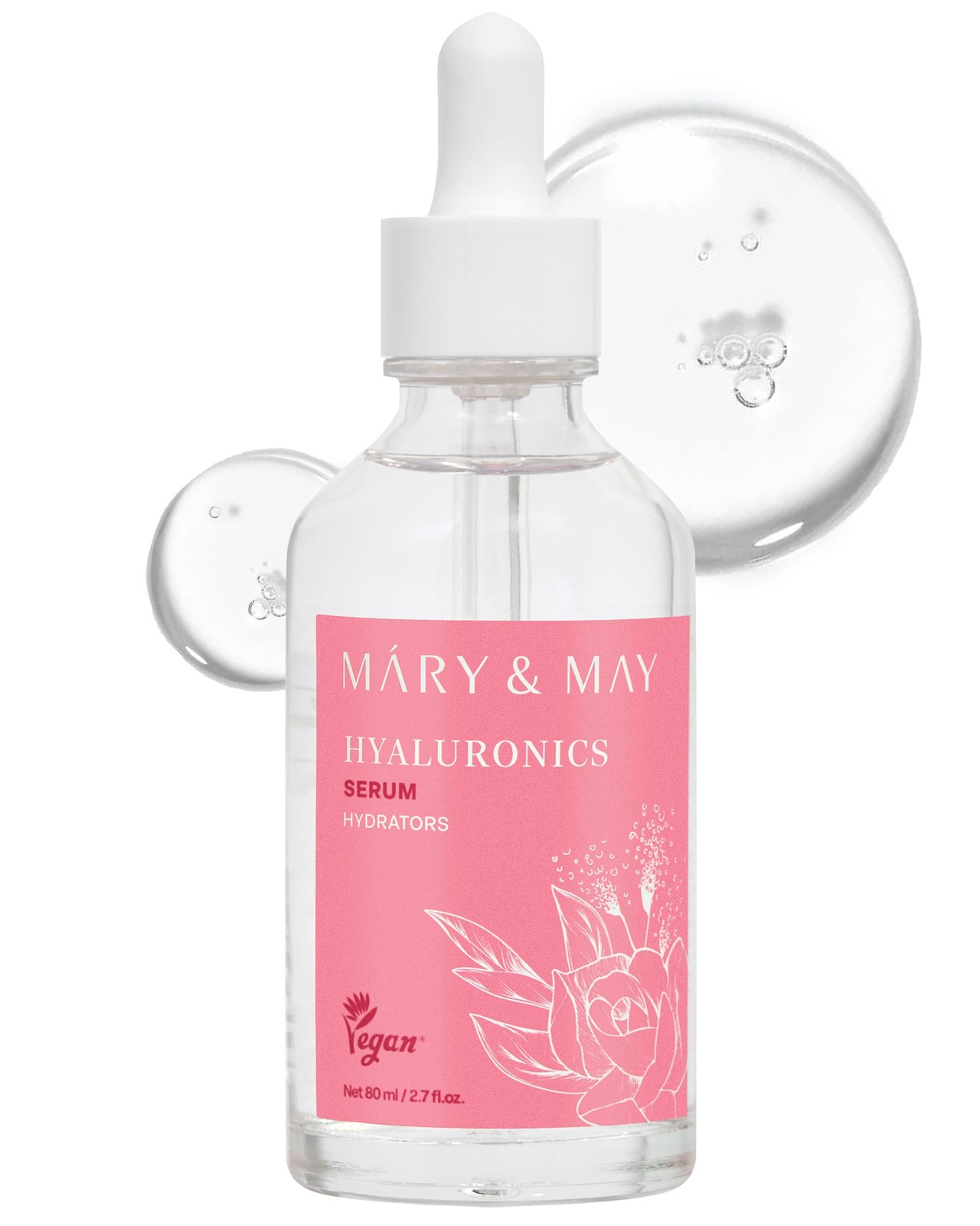 Mary&May Hyaluronics Serum with 6 Types of Hyaluronic Acid Complex for Deep Hydr