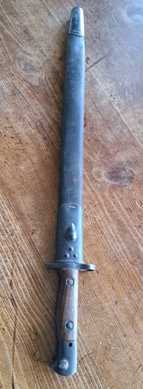 Antique 1907 Wilkinson Bayonet With Scabbard Good Condition  WW1/WW2 Photos