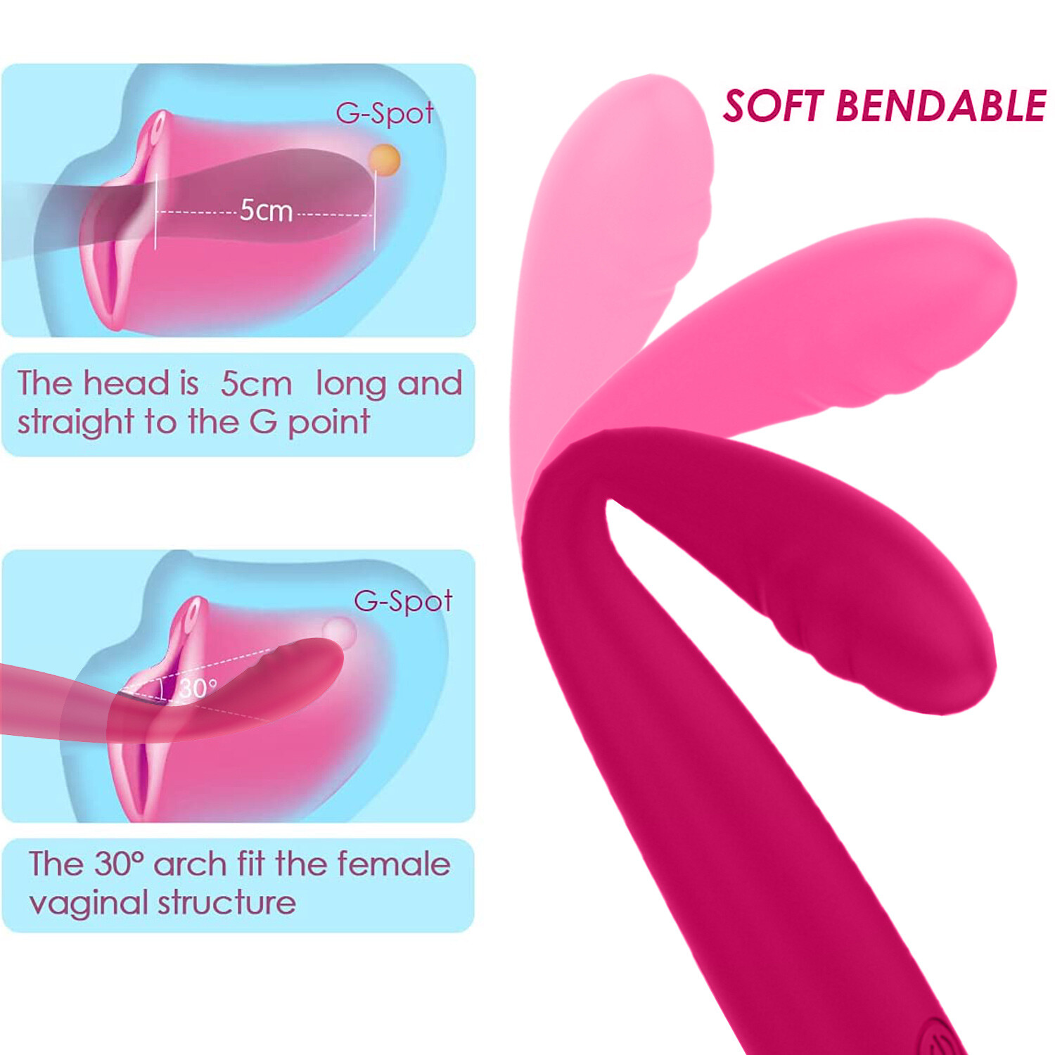 Sex Toys for Women Orgasm-Vibrator-Clit-G-Spot-Dildo-Massager-Rechargeable-Anal