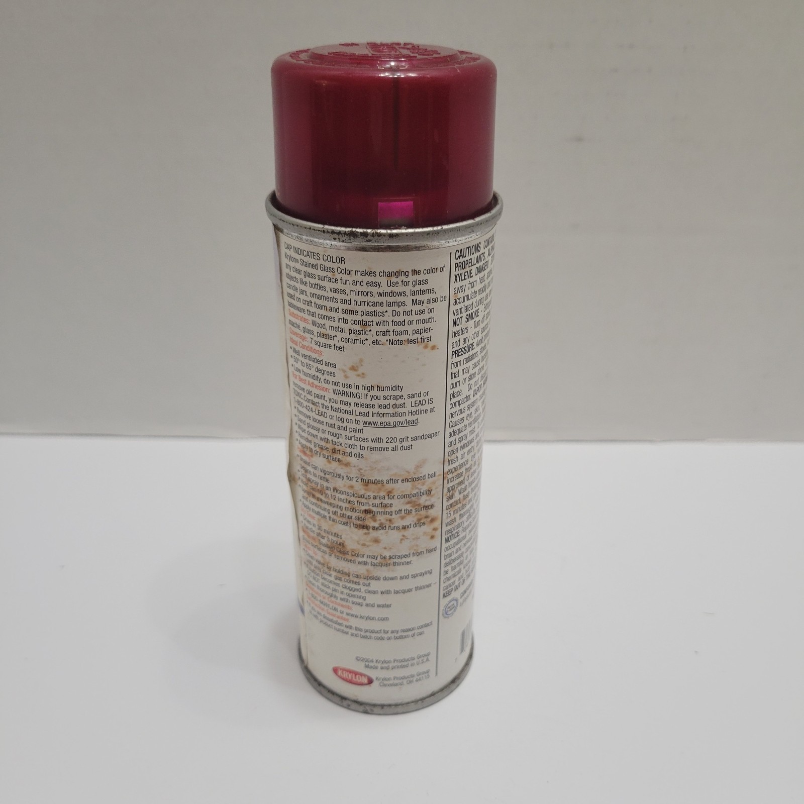New Krylon Stained Glass 9020 Red Spray Paint 6 oz Full Spray Can