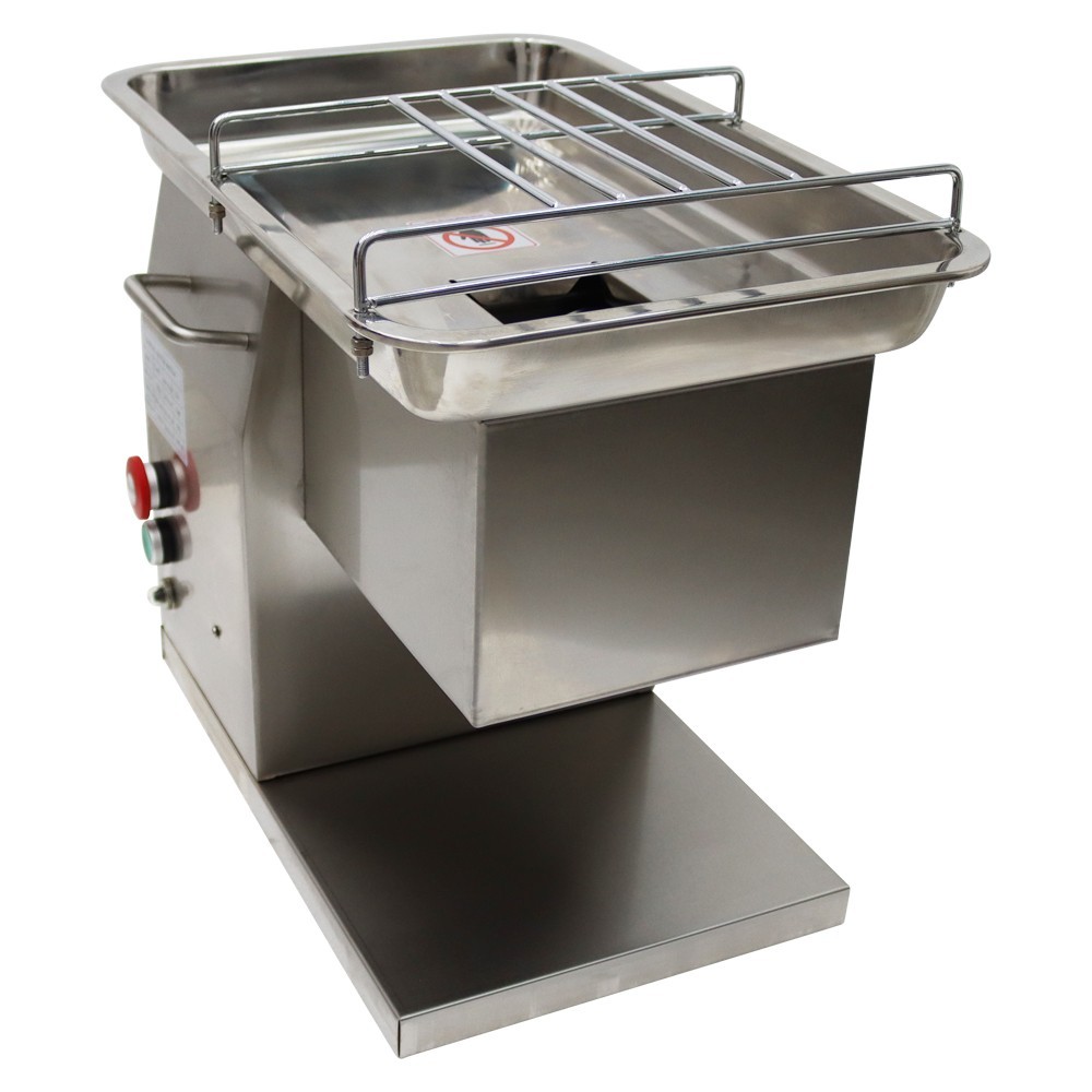 110V Commercial Meat Cutter 6mm Blade Beef Pork Cutting Machine 200Kg/h 650W