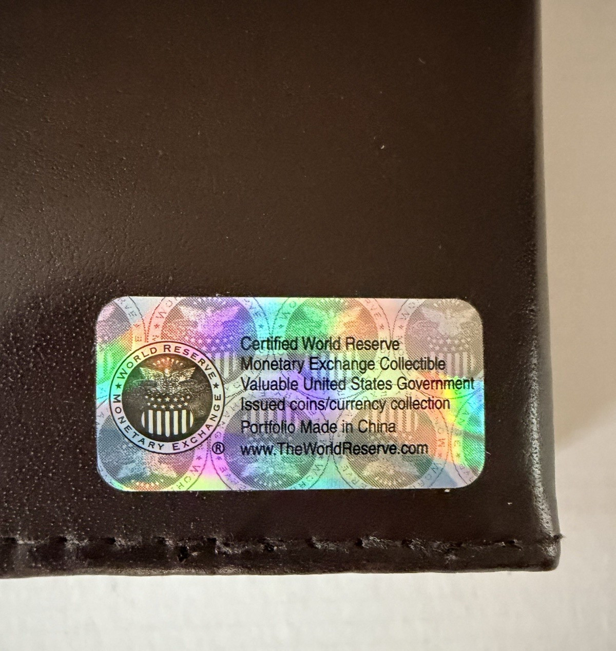 World Reserve Monetary Exchange Uncut Sheet $2 Dollar Bills 2003 Book/Folder COA