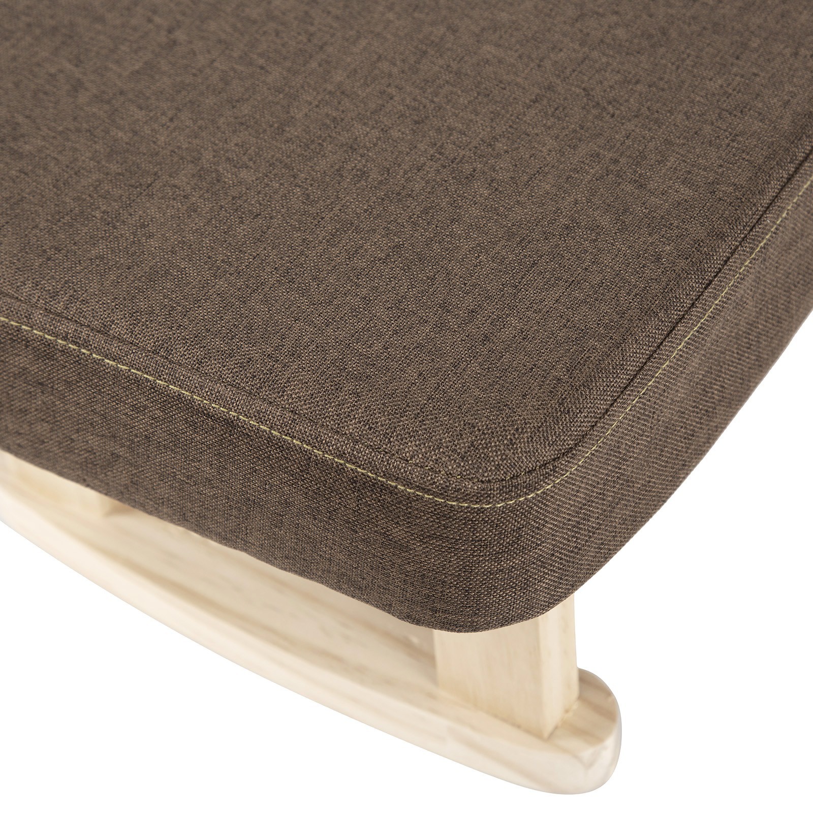 Brown Solid Wooden Footstool Living Room & Bedroom Ottoman Stool US STOCK