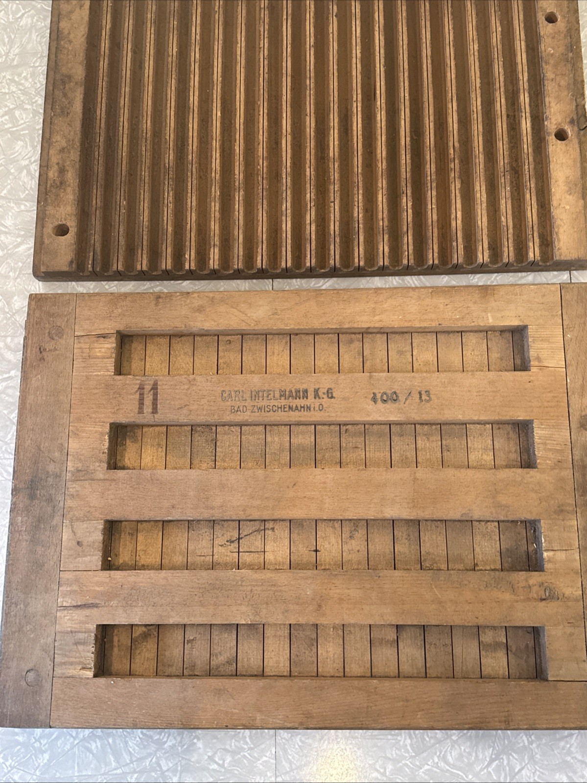 Vintage Antique Wood Tobacco Cigar Mold Press Carl Intelmann