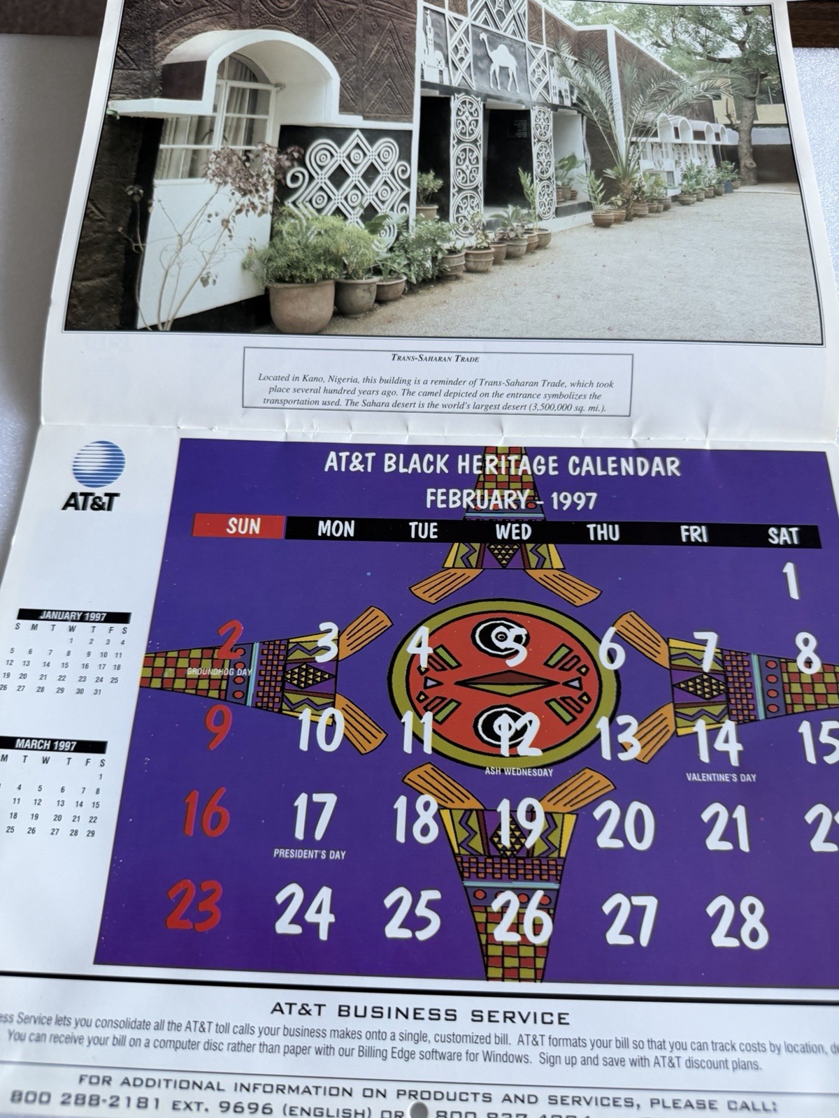 Rare AT&T 1997 Black Heritage Calendar