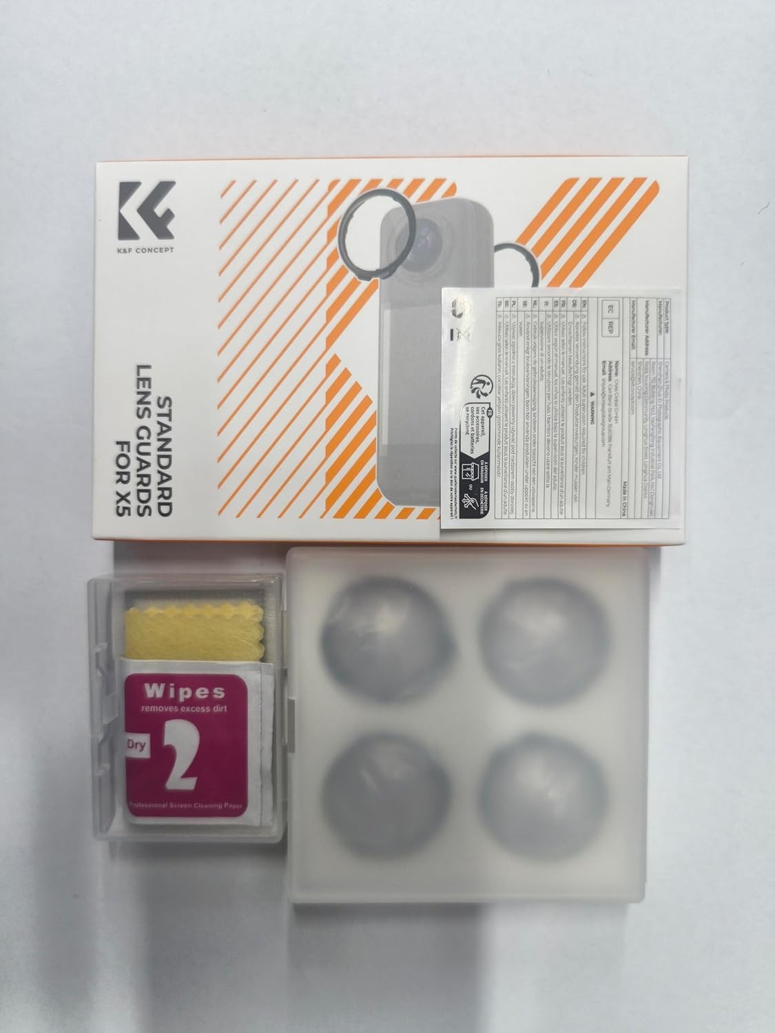 K&F Concept Insta360 X5 Standard Lens Guard w/ Screen Protector Anti-Scratch Cap