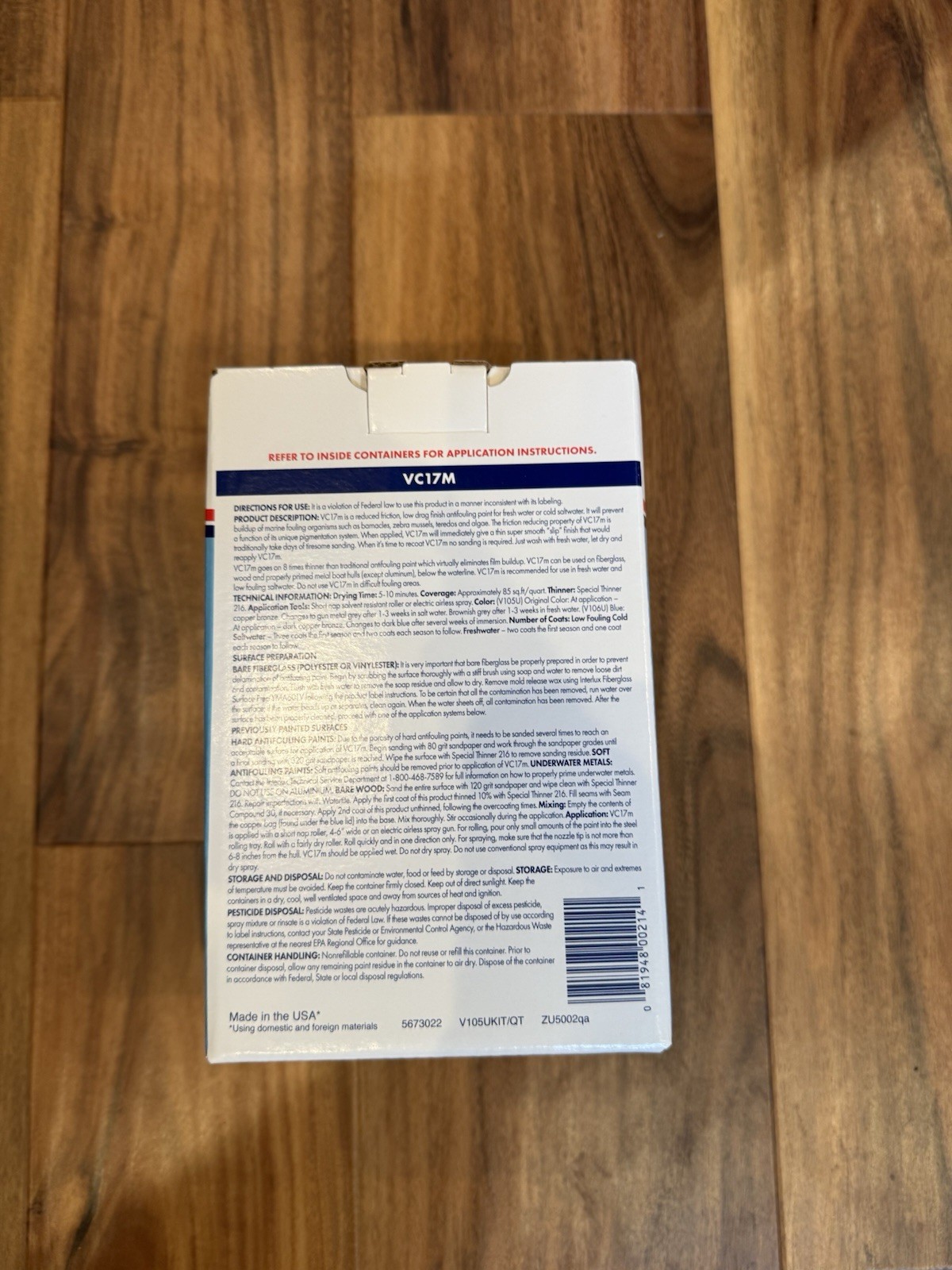 Interlux VC 17m V105UKIT/QTUS Original Color