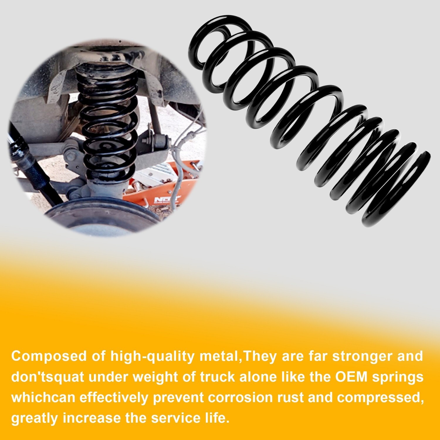 Rear Heavy Duty Coil Spring Kit for Ram 1500 2009-2018 2wd 4wd 2 Pack 2" Lifting