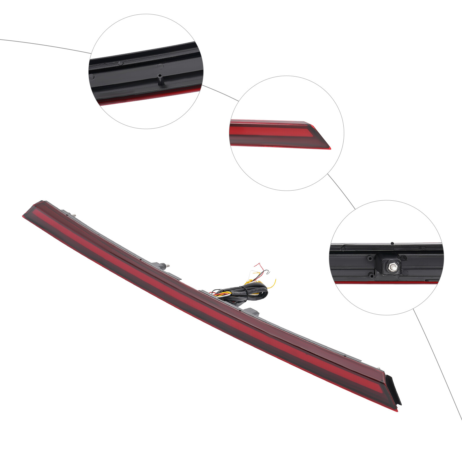 For 2019-2021 Kia K3 Forte Red LED Rear Trunk Brake Light Bar Strip Tail Lamp