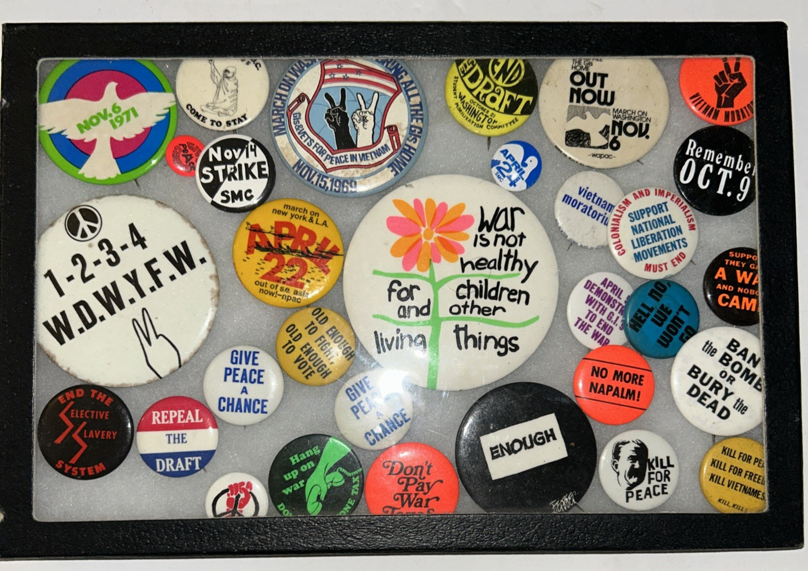 31 Vietnam Anti War Protest Pins Give Peace A Chance Repeal The Draft Ban Bomb