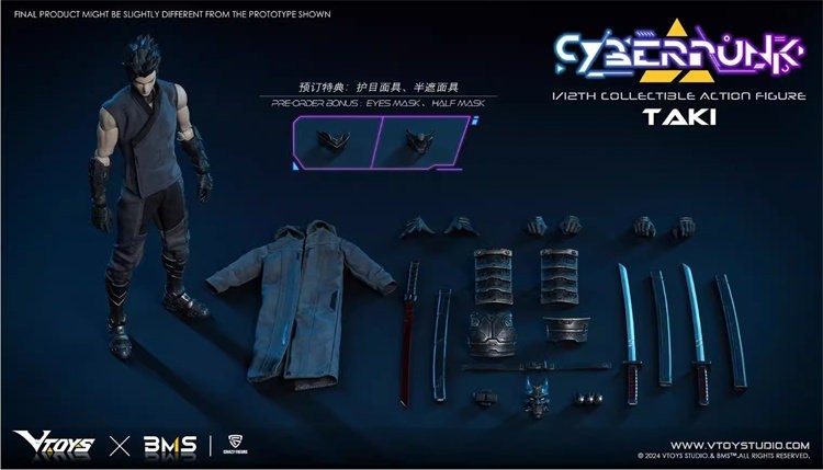 2026New VTOYS VSD010 Cyberpunk TAKI 1/12 Collectible Action Figure In Stock H 7"