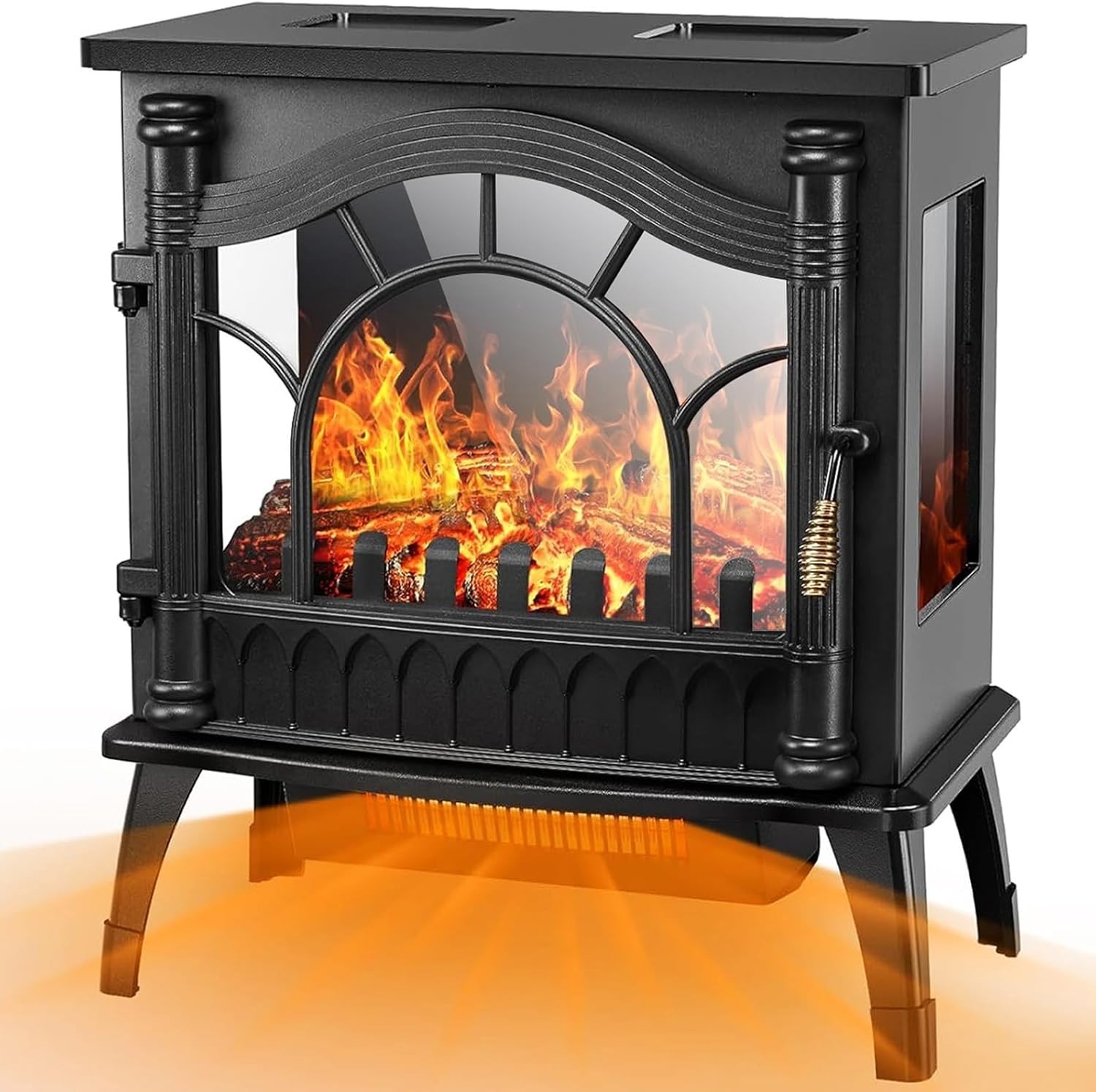 Electric Fireplace Heater, 20'' Infrared Fireplace Heater 1000/1500W, 3D Realist