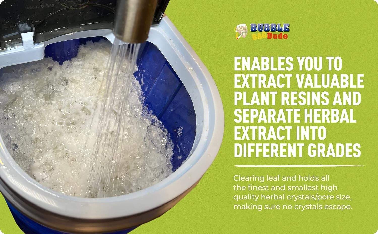 BUBBLEBAGDUDE Bubble Machine 5 Gallon with 5 Gallon Zipper Bag Bubble Hash Bags