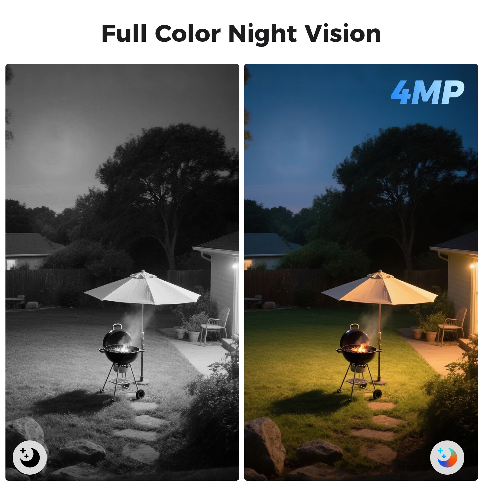 Hiseeu 10CH Solar Battery Powered 4MP Wireless Security Camera System 2Way Audio