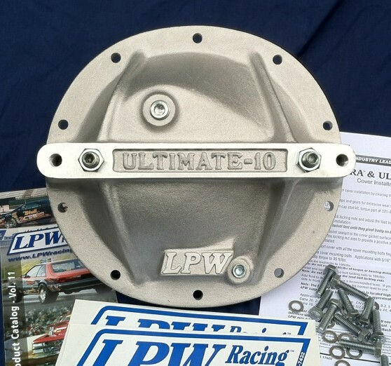 LPW ULTIMATE REAR SUPPORT COVER, FITS CHEVY 10 BOLT 8.2,8.5,8.6, ALUMINUM GIRDLE